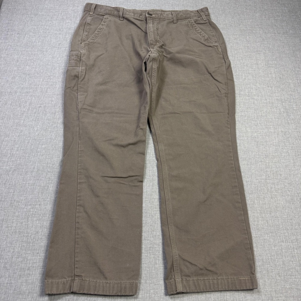 Carhartt Carpenter Pants Mens 38x30 Brown Cotton Canvas Relaxed Workwear